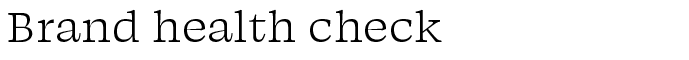 Brand health check